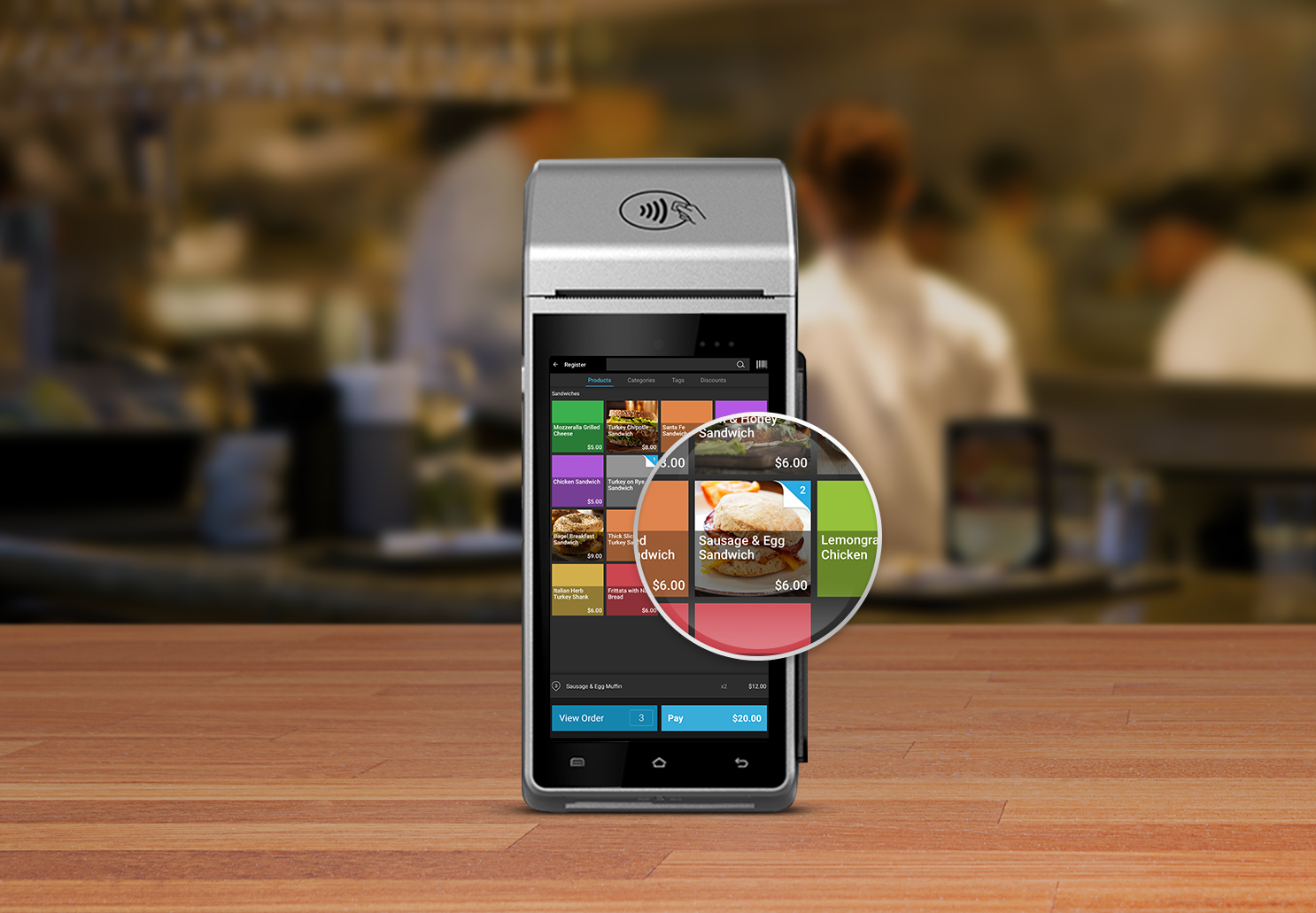 talech handheld magnified